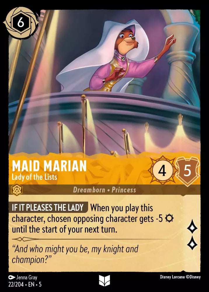 Disney Lorcana Shimmering Skies 022/204 Maid Marian - Lady of the Lists