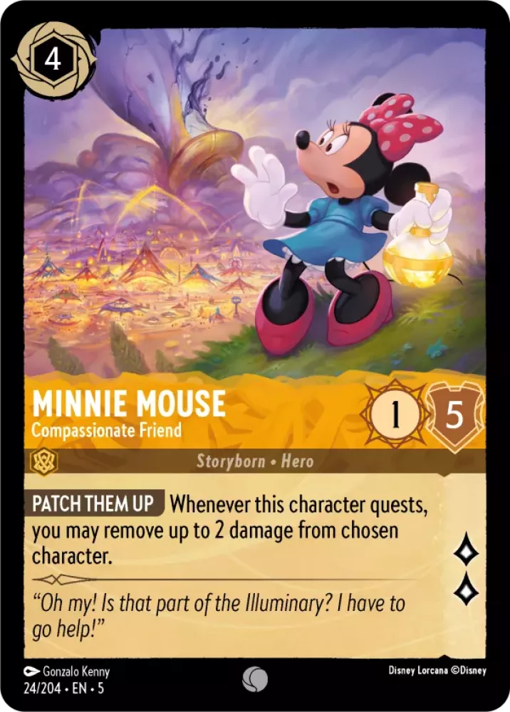 Disney Lorcana Shimmering Skies 024/204 Minnie Mouse - Compassionate Friend Foil
