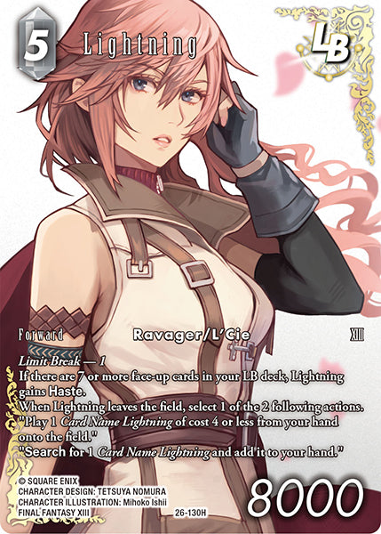 Final Fantasy TCG - Opus XXVI - 26-130 Lightning Full Art