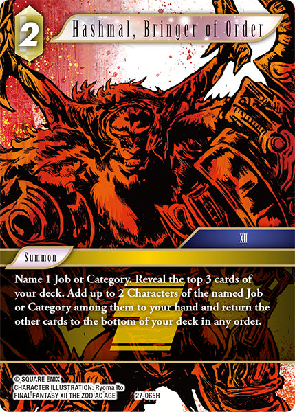Final Fantasy TCG - Opus XXV - 27-065 Hashmal, Bringer of Order