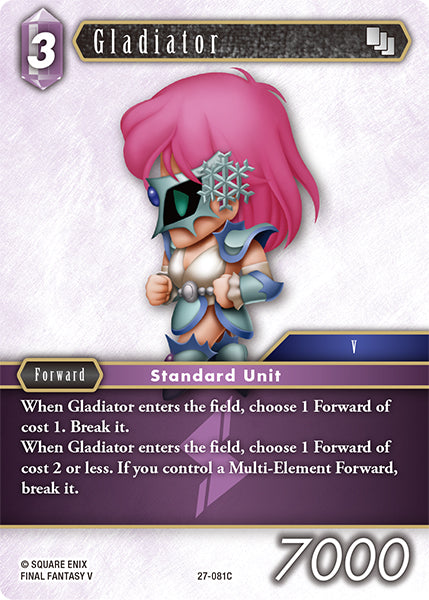 Final Fantasy TCG - Opus XXV - 27-081 Gladiator