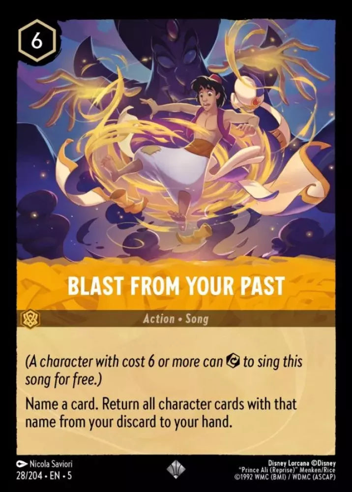 Disney Lorcana Shimmering Skies 028/204 Blast From Your Past Foil