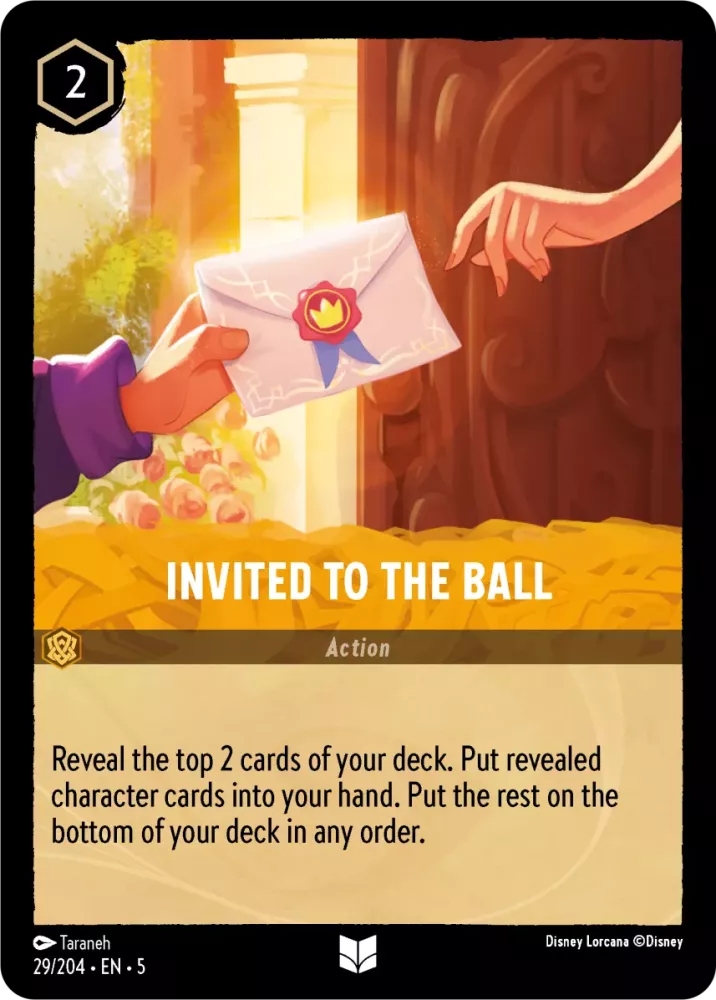 Disney Lorcana Shimmering Skies 029/204 Invited to the Ball - Action