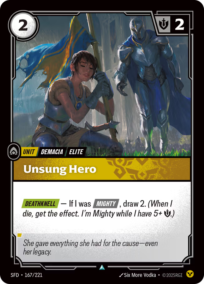 Riftbound: League of Legends TCG Spiritforged 167/221 Unsung Hero