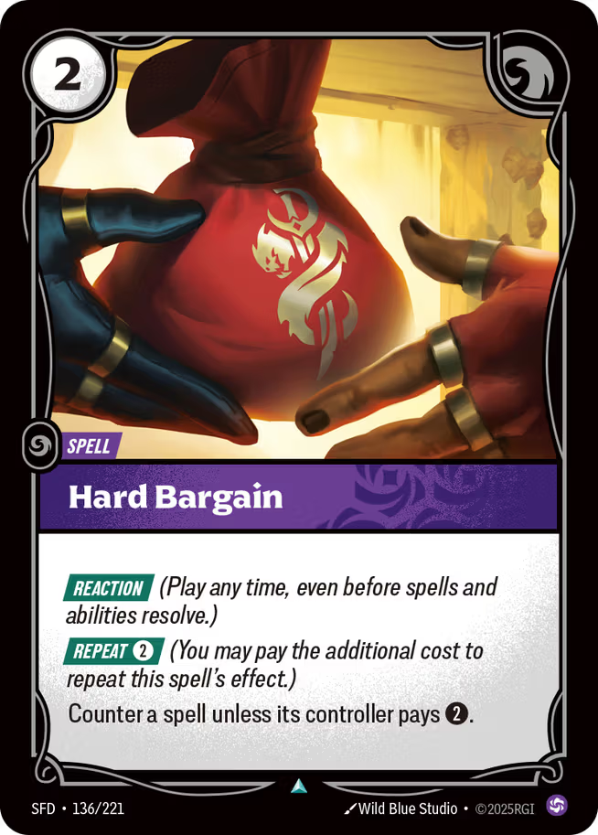 Riftbound: League of Legends TCG Spiritforged 136/221 Hard Bargain Foil