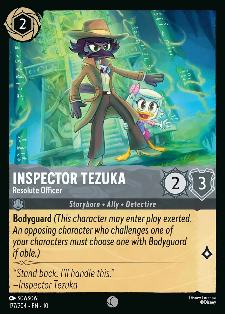Disney Lorcana Whispers in the Well 177/204 Inspector Tezuka - Resolute Officer