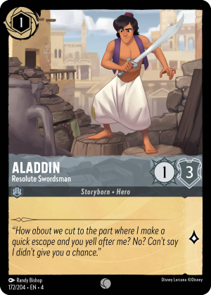 Disney Lorcana Ursula's Return 172/204 Aladdin - Resolute Swordsman