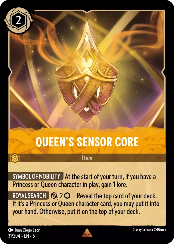 Disney Lorcana Shimmering Skies 031/204 Queen's Sensor Core - Item