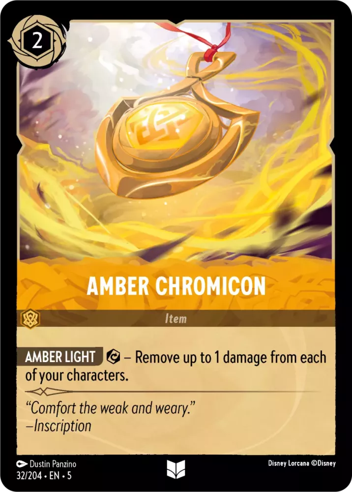 Disney Lorcana Shimmering Skies 032/204 Amber Chromicon - Item