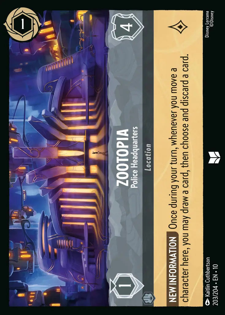 Disney Lorcana Whispers in the Well 203/204 Zootopia - Police Headquarters