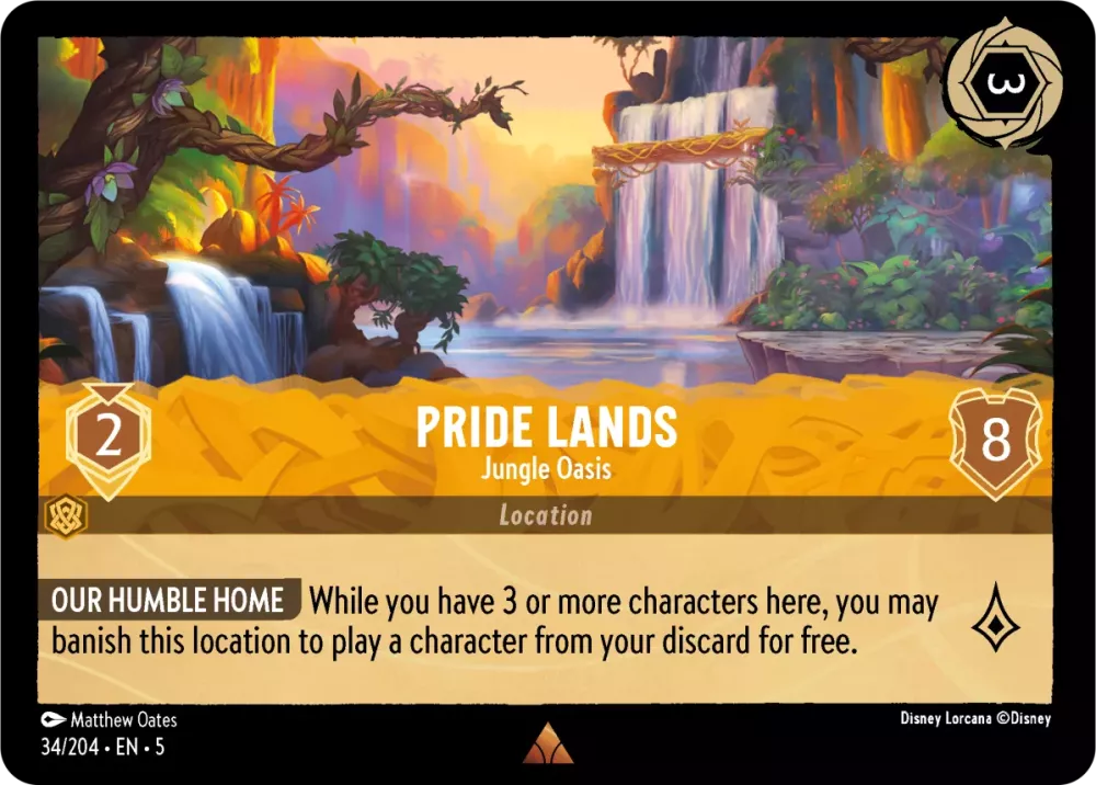 Disney Lorcana Shimmering Skies 034/204 Pride Lands - Jungle Oasis