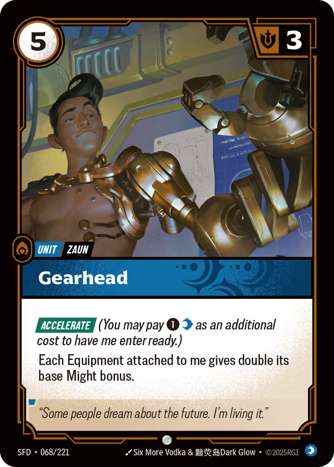 Riftbound: League of Legends TCG Spiritforged 068/221 Gearhead