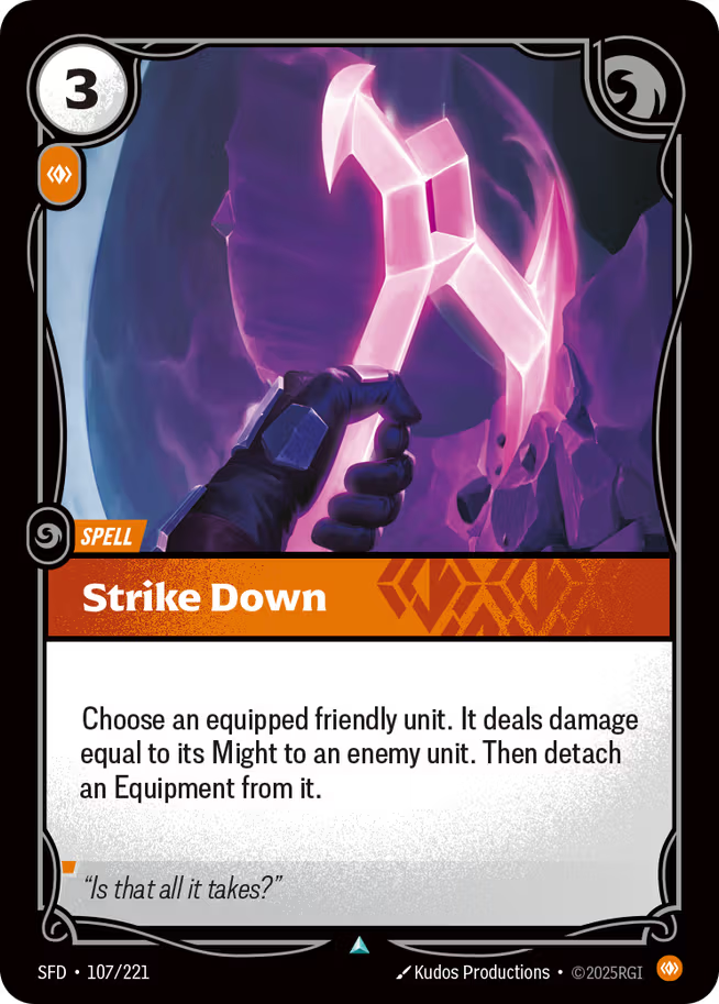 Riftbound: League of Legends TCG Spiritforged 107/221 Strike Down
