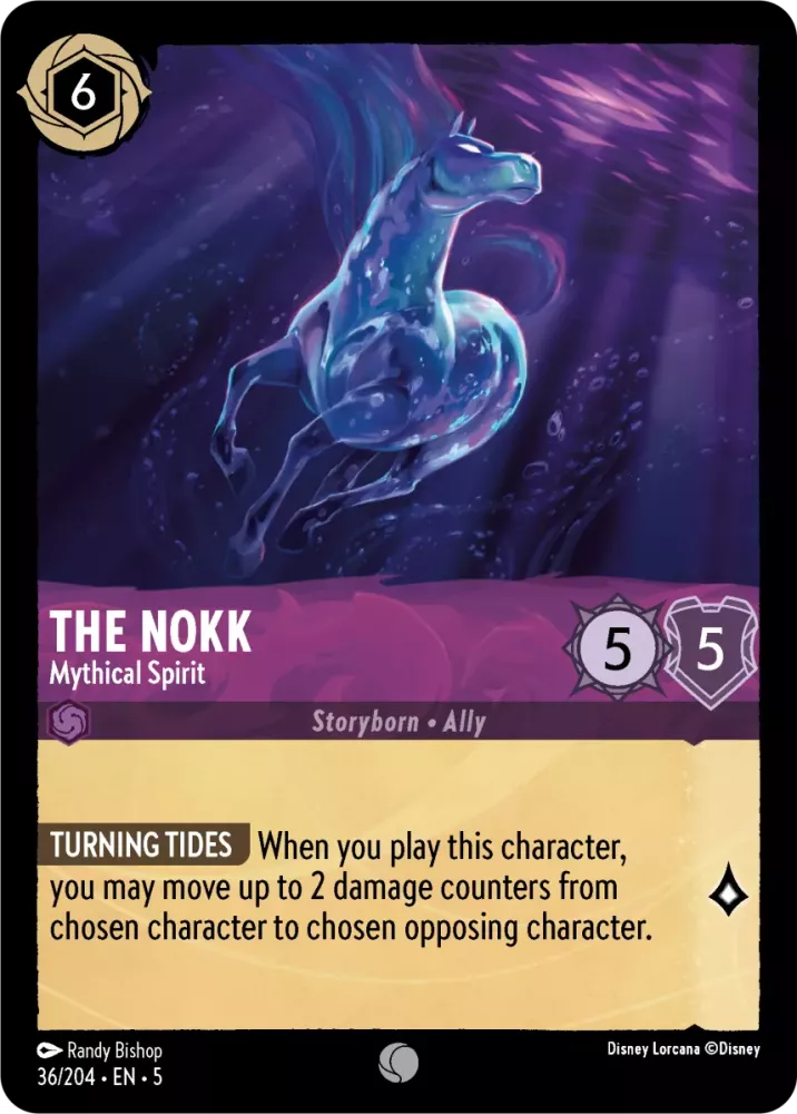 Disney Lorcana Shimmering Skies 036/204 The Nokk - Mythical Spirit