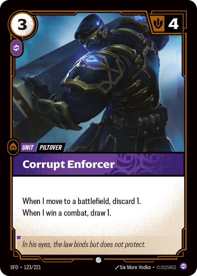 Riftbound: League of Legends TCG Spiritforged 123/221 Corrupt Enforcer