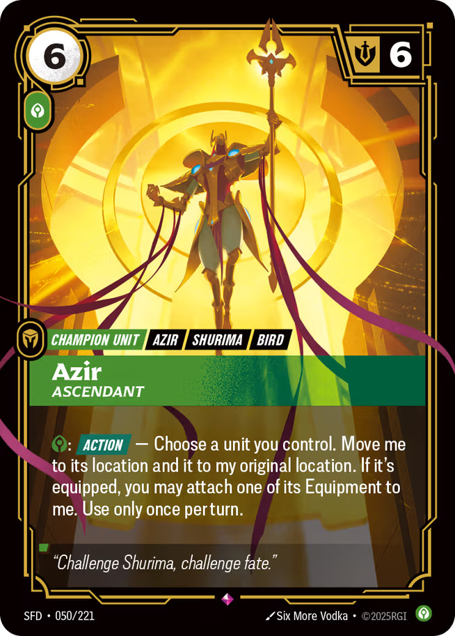 Riftbound: League of Legends TCG Spiritforged 050/221 Azir, Ascendant