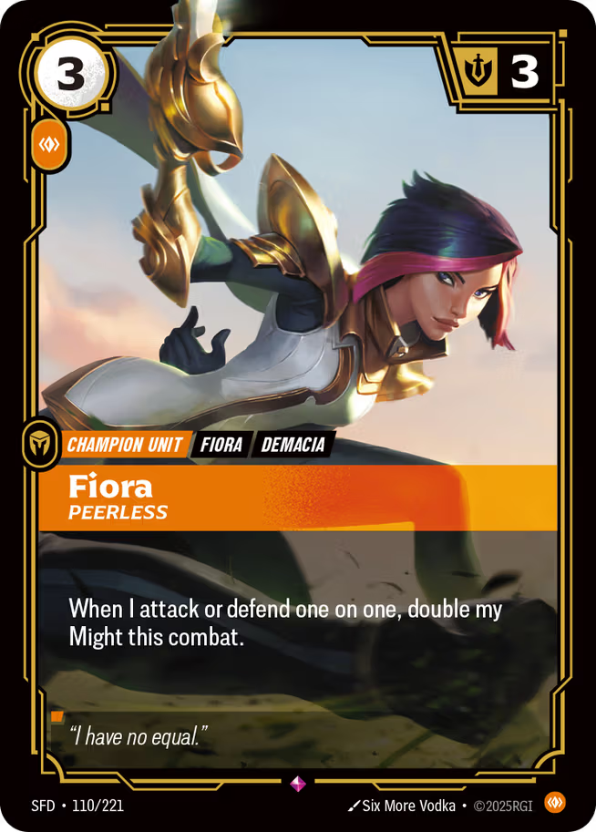 Riftbound: League of Legends TCG Spiritforged 110/221 Fiora, Peerless
