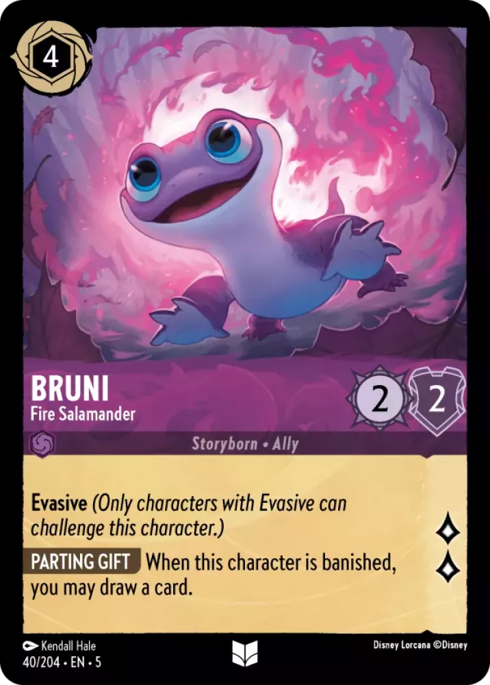 Disney Lorcana Shimmering Skies 040/204 Bruni - Fire Salamander