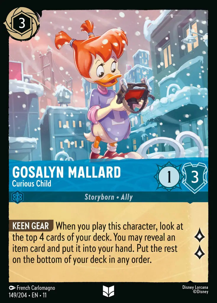 Disney Lorcana Winterspell 149/204 Gosalyn Mallard - Curious Child
