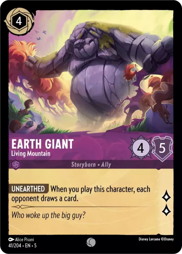 Disney Lorcana Shimmering Skies 041/204 Earth Giant - Living Mountain