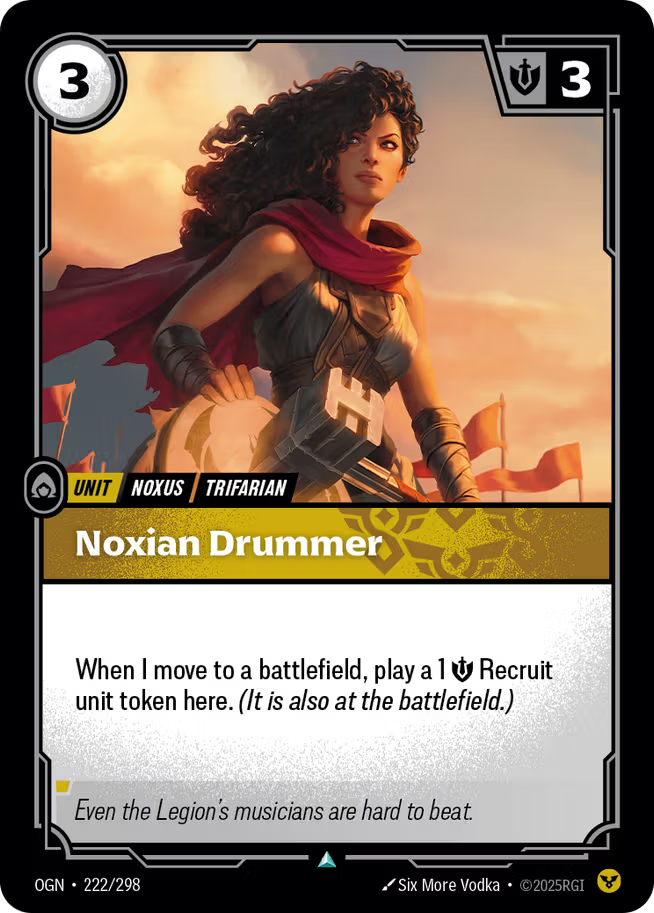 Riftbound: League of Legends TCG Origins 222/289 Noxian Drummer