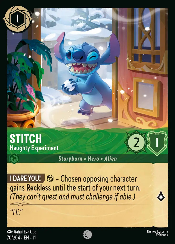 Disney Lorcana Winterspell 070/204 Stitch - Naughty Experiment Foil