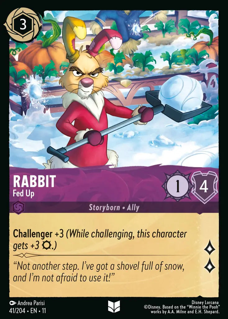 Disney Lorcana Winterspell 041/204 Rabbit - Fed Up