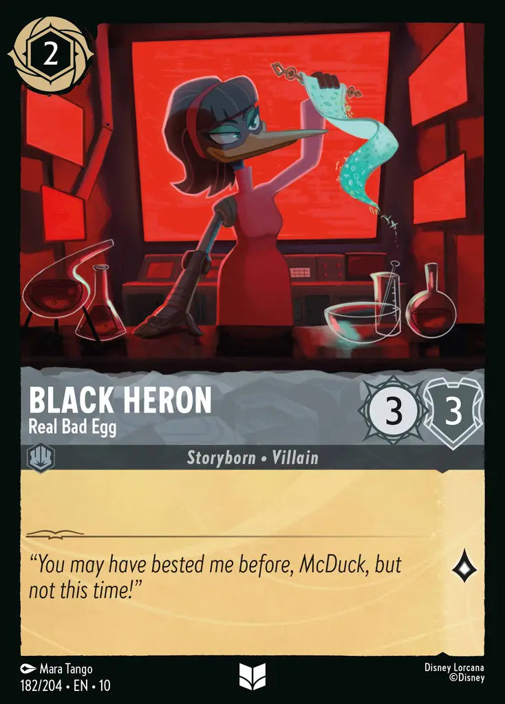 Disney Lorcana Whispers in the Well 182/204 Black Heron - Real Bad Egg