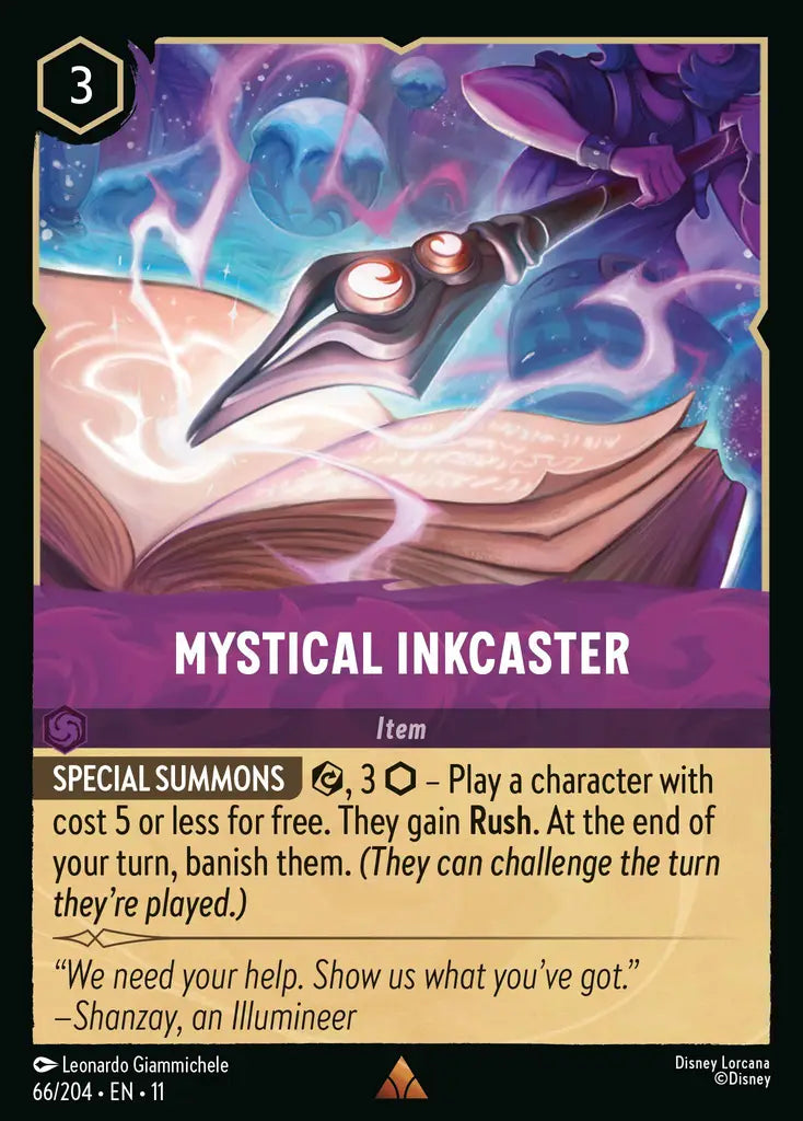 Disney Lorcana Winterspell 066/204 Mystical Inkcaster Foil