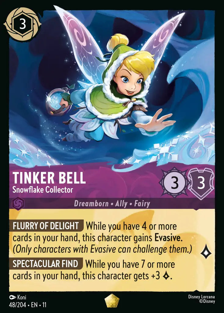 Disney Lorcana Winterspell 048/204 Tinker Bell - Snowflake Collector