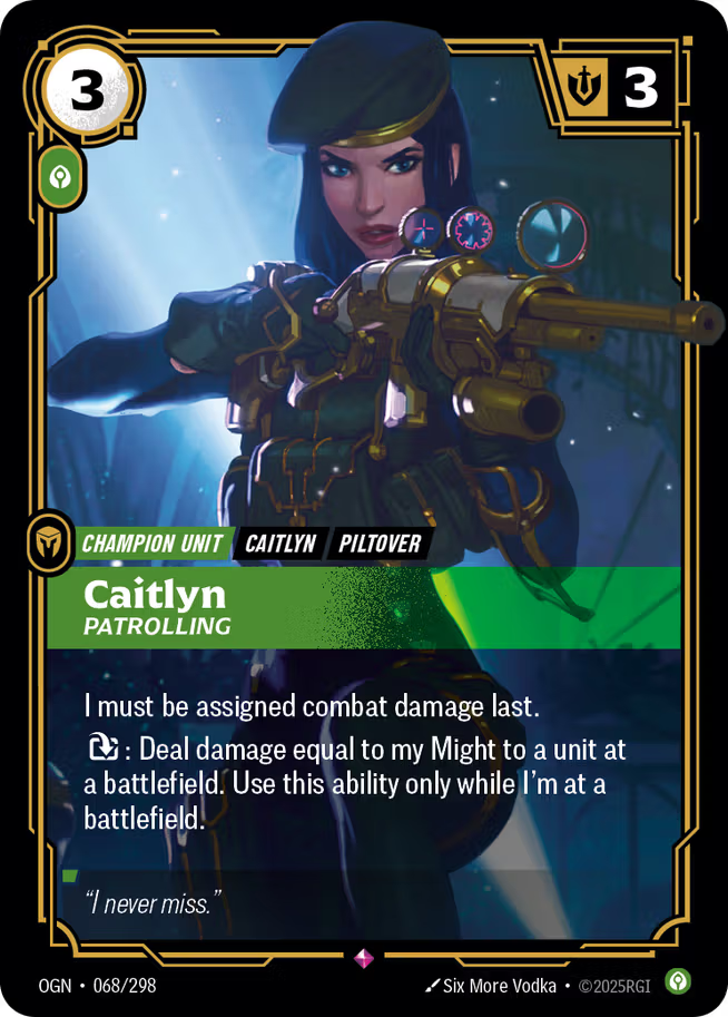 Riftbound: League of Legends TCG Origins 068/289 Caitlyn, Patrolling