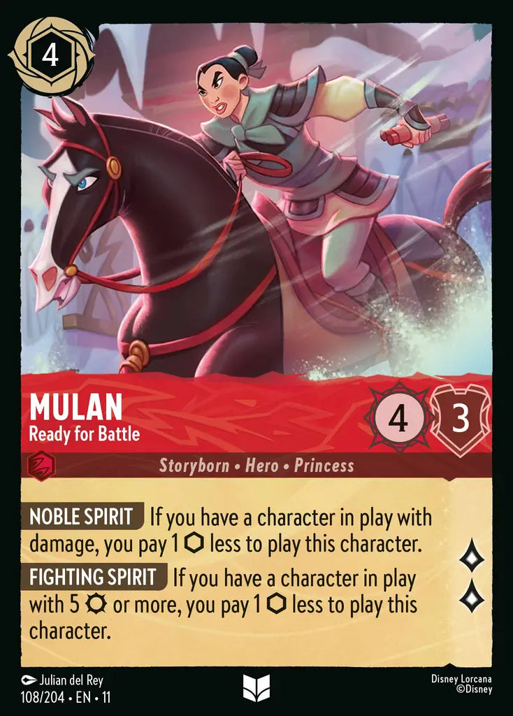 Disney Lorcana Winterspell 108/204 Mulan - Ready for Battle