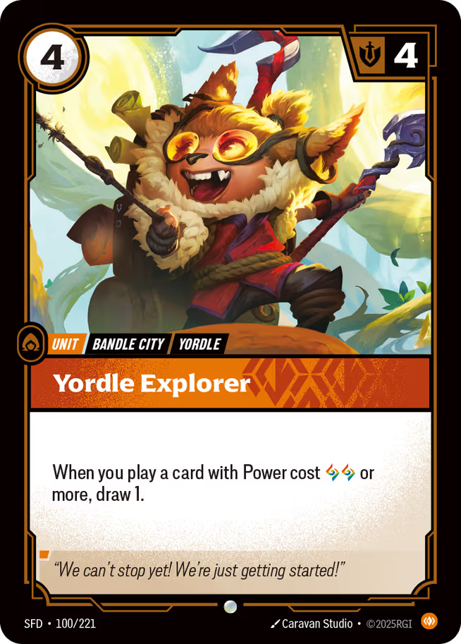 Riftbound: League of Legends TCG Spiritforged 100/221 Yordle Explorer Foil