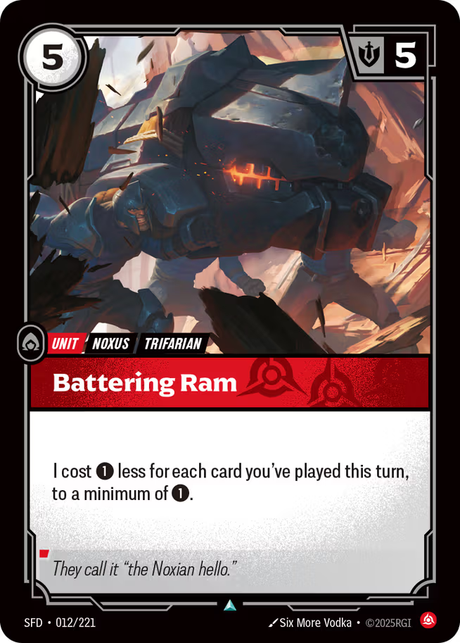 Riftbound: League of Legends TCG Spiritforged 012/221 Battering Ram Foil