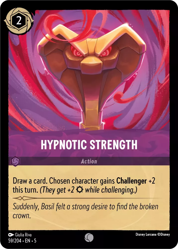 Disney Lorcana Shimmering Skies 059/204 Hypnotic Strength Foil
