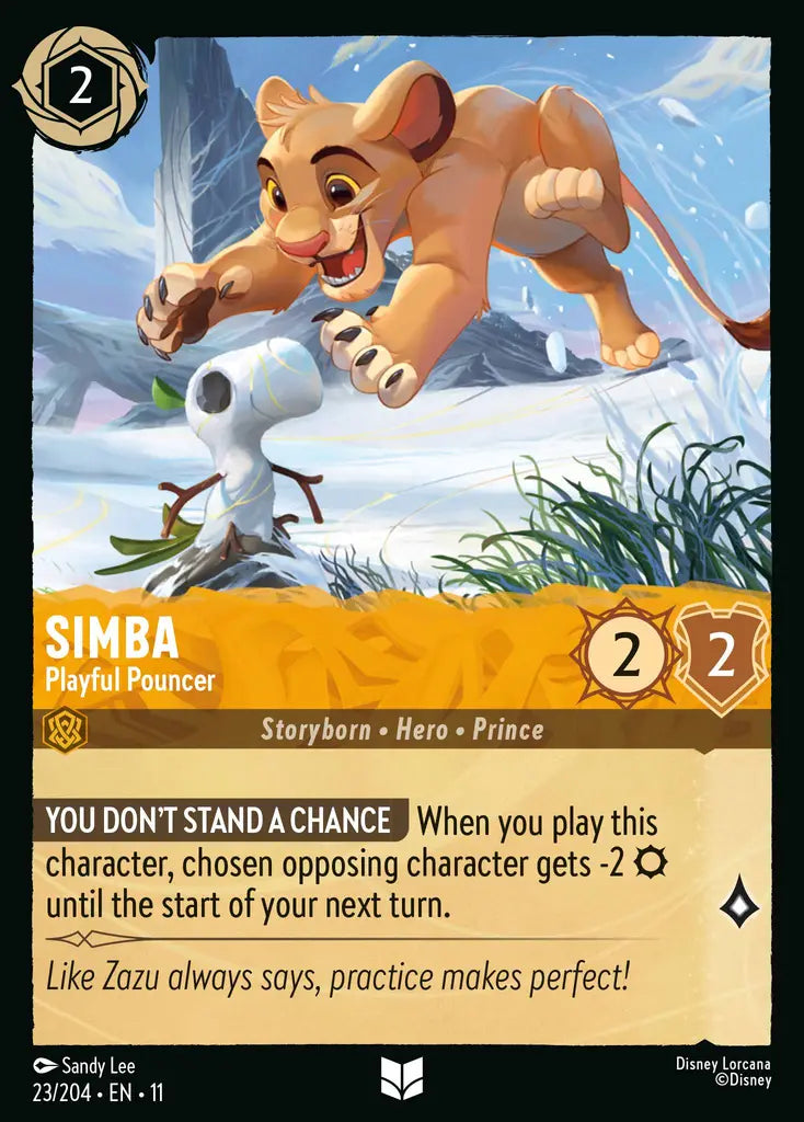 Disney Lorcana Winterspell 023/204 Simba - Playful Pouncer