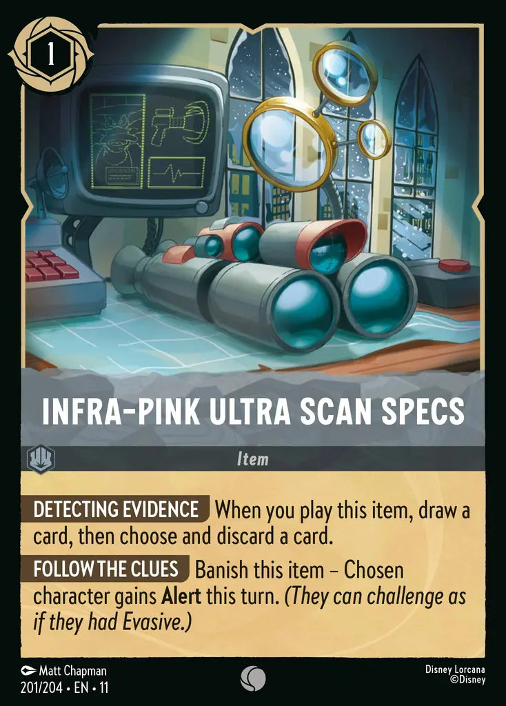 Disney Lorcana Winterspell 201/204 Infra-Pink Ultra Scan Specs