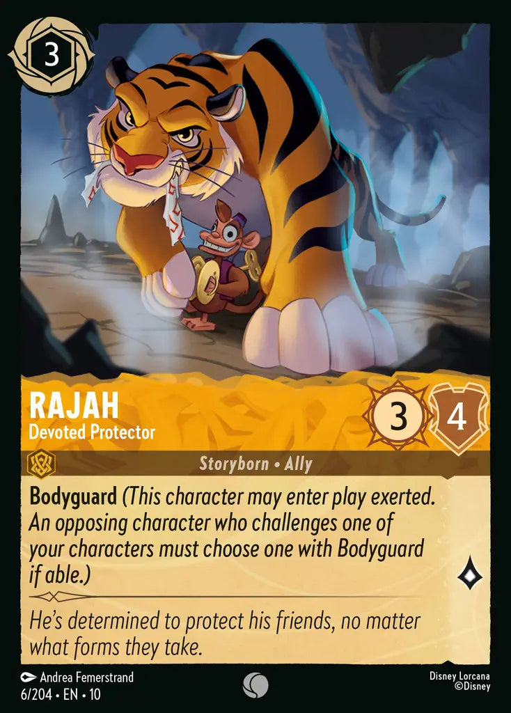 Disney Lorcana Whispers in the Well 006/204 Rajah - Devoted Protector