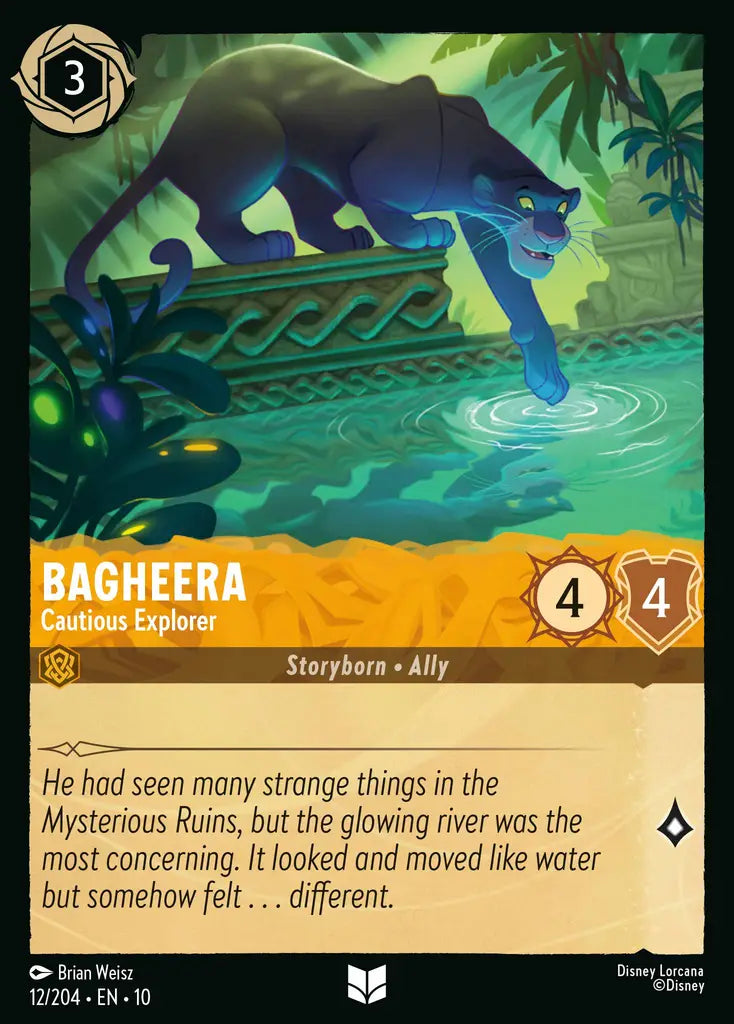 Disney Lorcana Whispers in the Well 012/204 Bagheera - Cautious Explorer