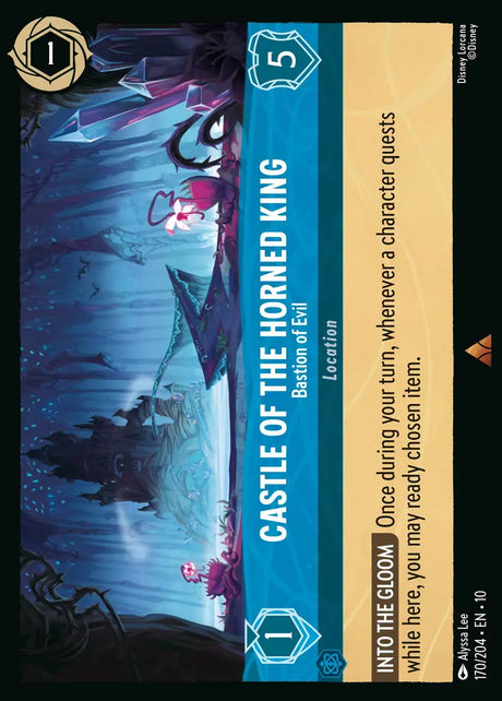 Disney Lorcana Whispers in the Well 170/204 Castle of the Horned King - Bastion of Evil