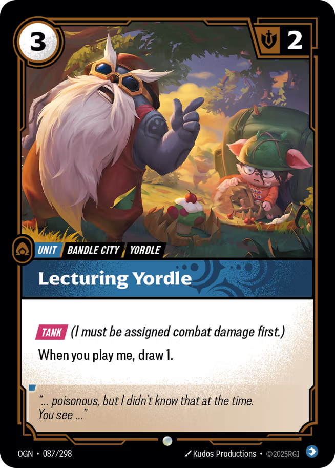 Riftbound: League of Legends TCG Origins 087/289 Lecturing Yordle