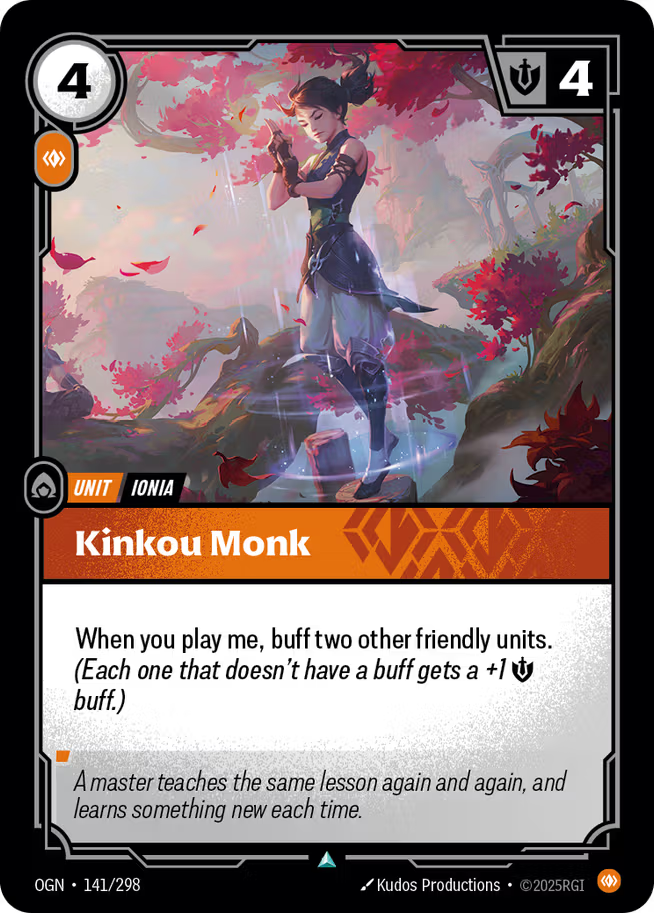 Riftbound: League of Legends TCG Origins 141/289 Kinkou Monk