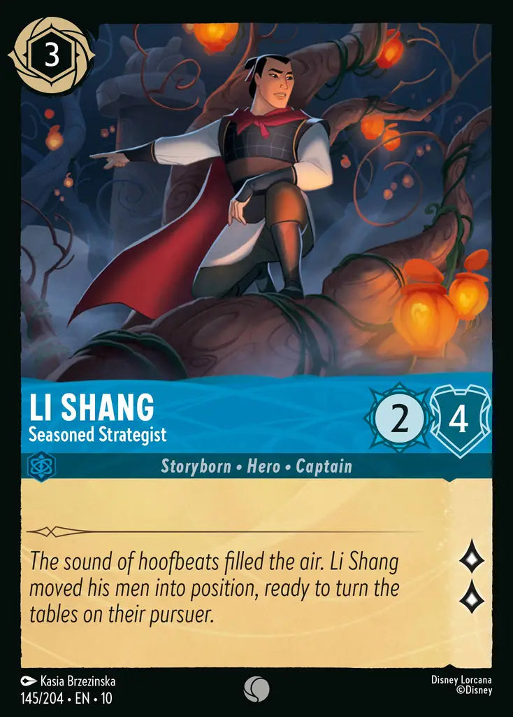 Disney Lorcana Whispers in the Well 145/204 Li Shang - Seasoned Strategist