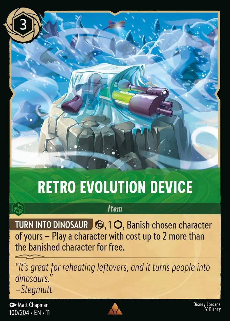 Disney Lorcana Winterspell 100/204 Retro Evolution Device