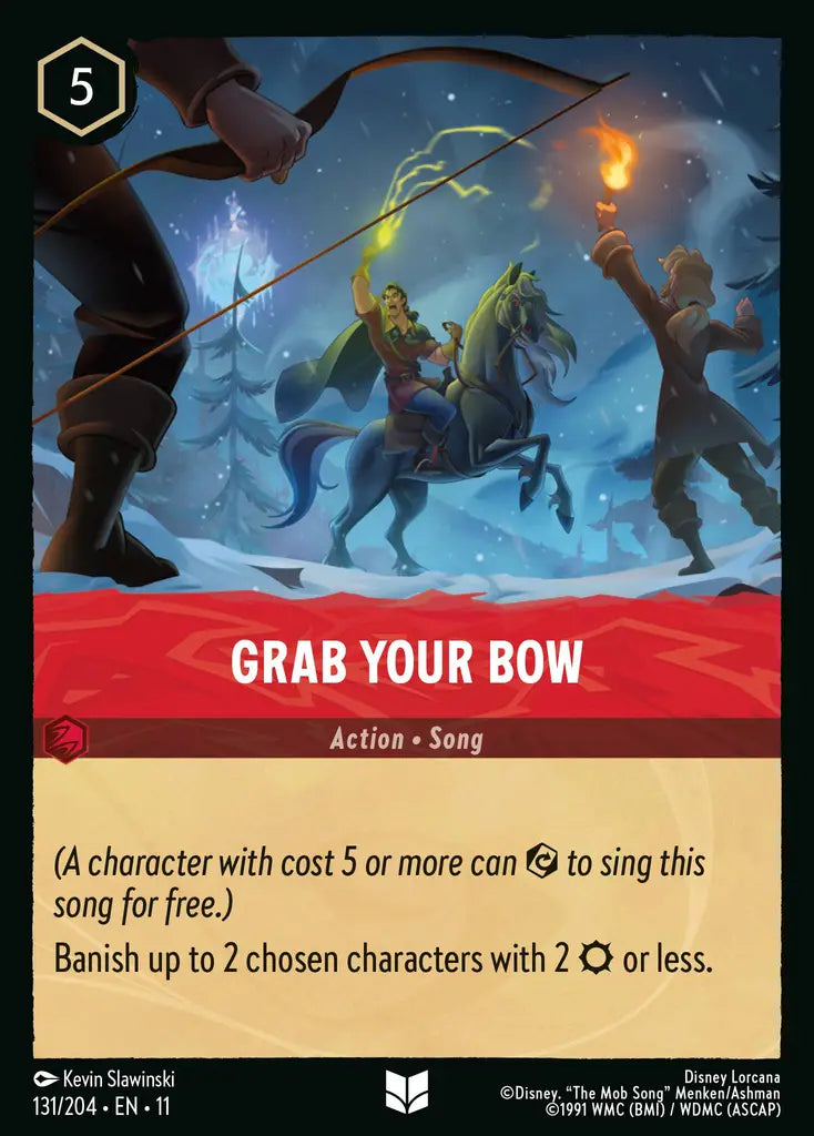 Disney Lorcana Winterspell 131/204 Grab Your Bow Foil