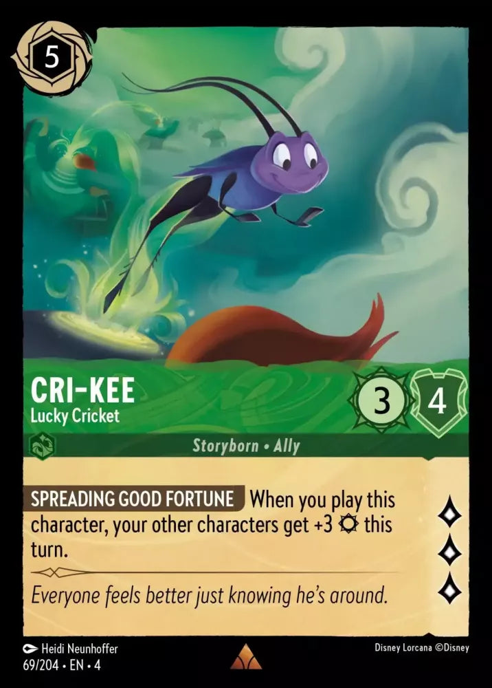Disney Lorcana Ursula's Return 069/204 Cri-Kee - Lucky Cricket