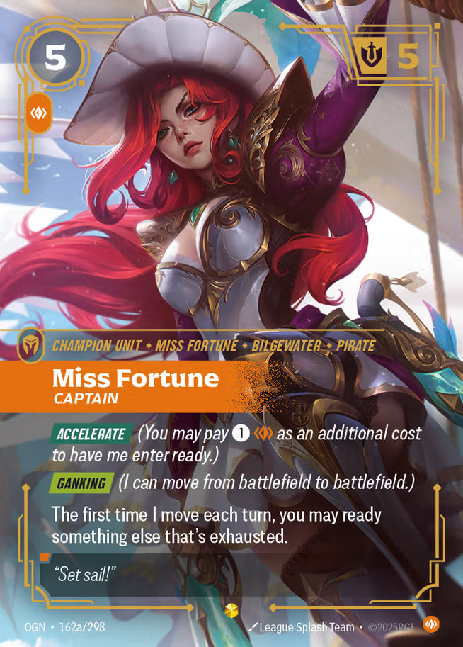Riftbound: League of Legends TCG Origins 162a/289 Miss Fortune, Captain Alternative Art