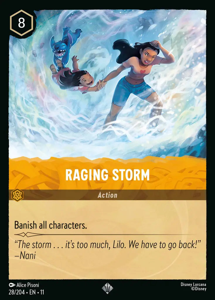 Disney Lorcana Winterspell 028/204 Raging Storm Foil