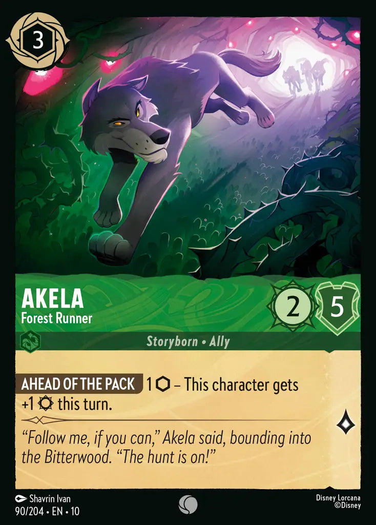 Disney Lorcana Whispers in the Well 090/204 Akela - Forest Runner