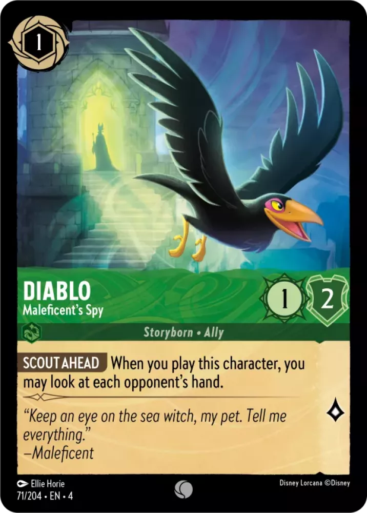 Disney Lorcana Ursula's Return 071/204 Diablo - Maleficent's Spy